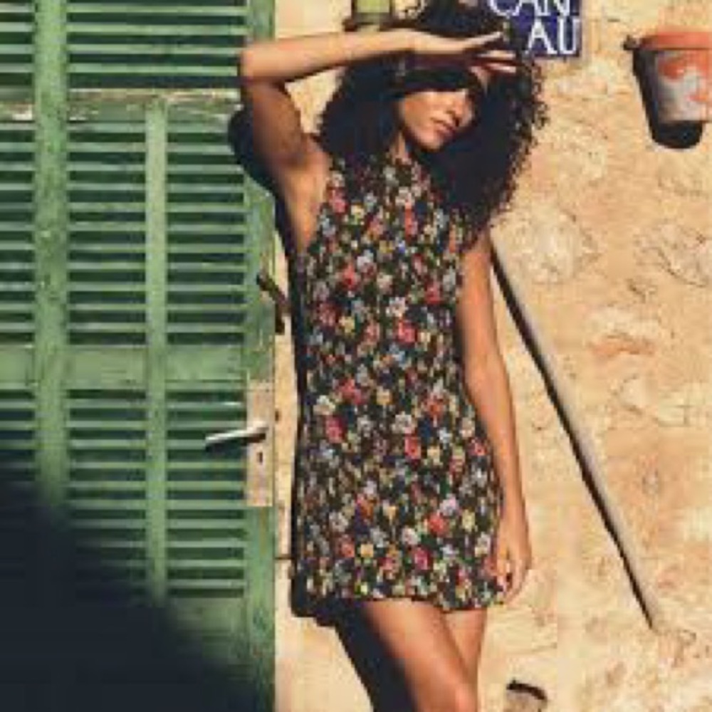 Dôen Ramie Floral Gianna Mini Dress BNWT